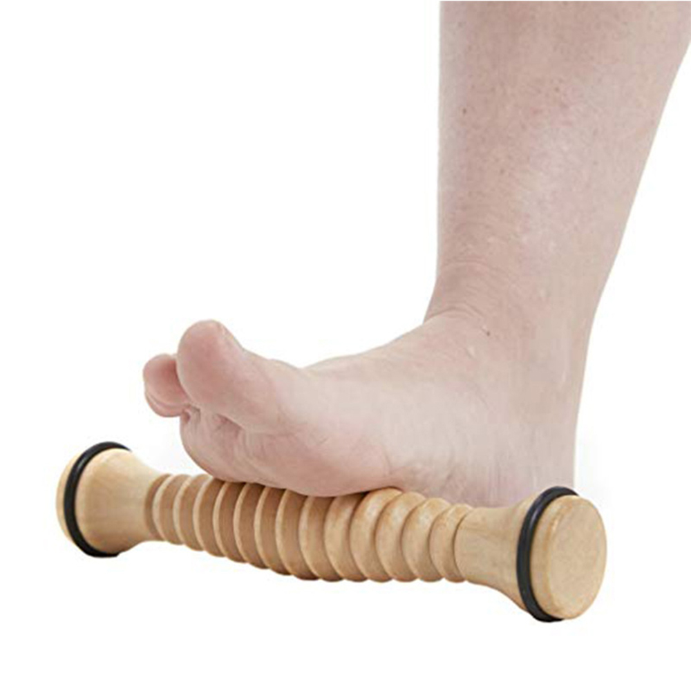 Reflexology Foot Roller - Pemijat punggung kayu rol kaki kayu,