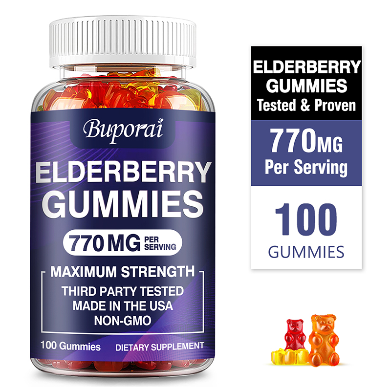 Health Wellness Gummies - Permen Jeli Elderberry - Menghaluskan Kulit,
