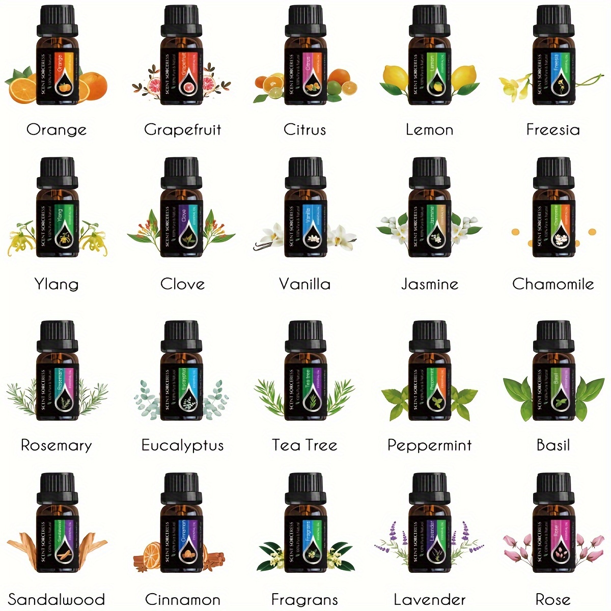 20pcs/set Set Minyak Esensial  - Aromatherapy Diffuser ulasan dan harga