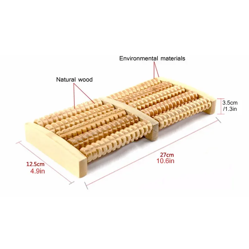 Rol pijat kaki kayu mengurangi - Reflexology Foot Roller ulasan dan harga