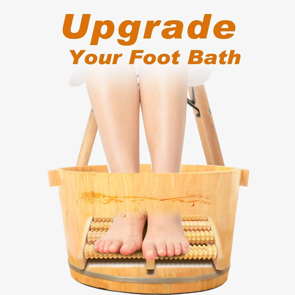Rol pijat kaki kayu mengurangi - Reflexology Foot Roller ulasan dan harga