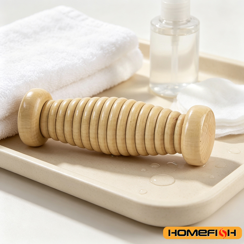 Alat Pijat Kayu untuk Tubuh da - Reflexology Foot Roller ulasan dan harga