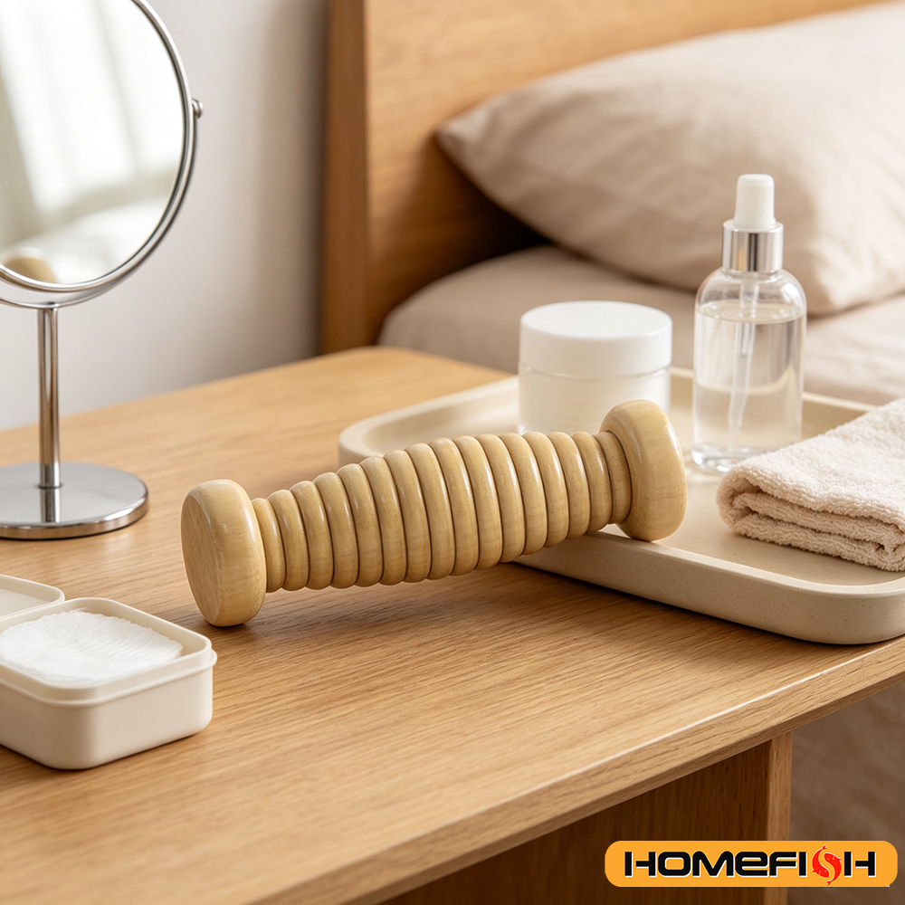 Alat Pijat Kayu untuk Tubuh da - Reflexology Foot Roller ulasan dan harga